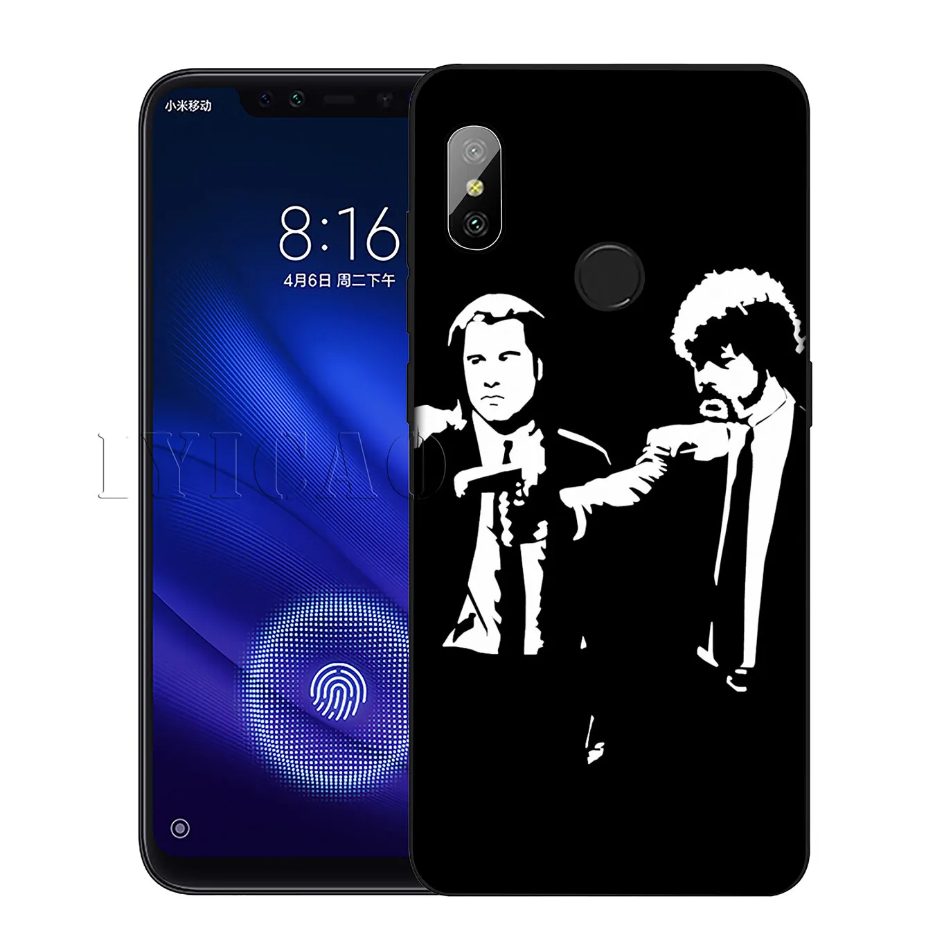 Силиконовый мягкий чехол IYICAO для Xiaomi Redmi 6A 5A Note 8 7 4X5 Plus 6 Pro, черный чехол из ТПУ