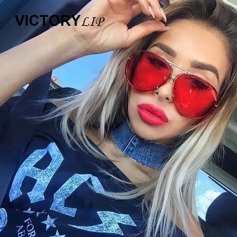 Солнцезащитные очки кошачий глаз Uv400 для мужчин и женщин авиаторы большого