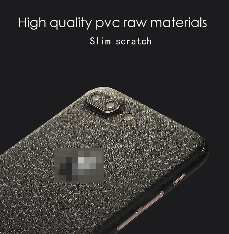 Кожаная наклейка с узором для iPhone 6, 6 S, 7, 8 Plus, X, задняя пленка, тонкая защитная крышка, задняя декоративная наклейка