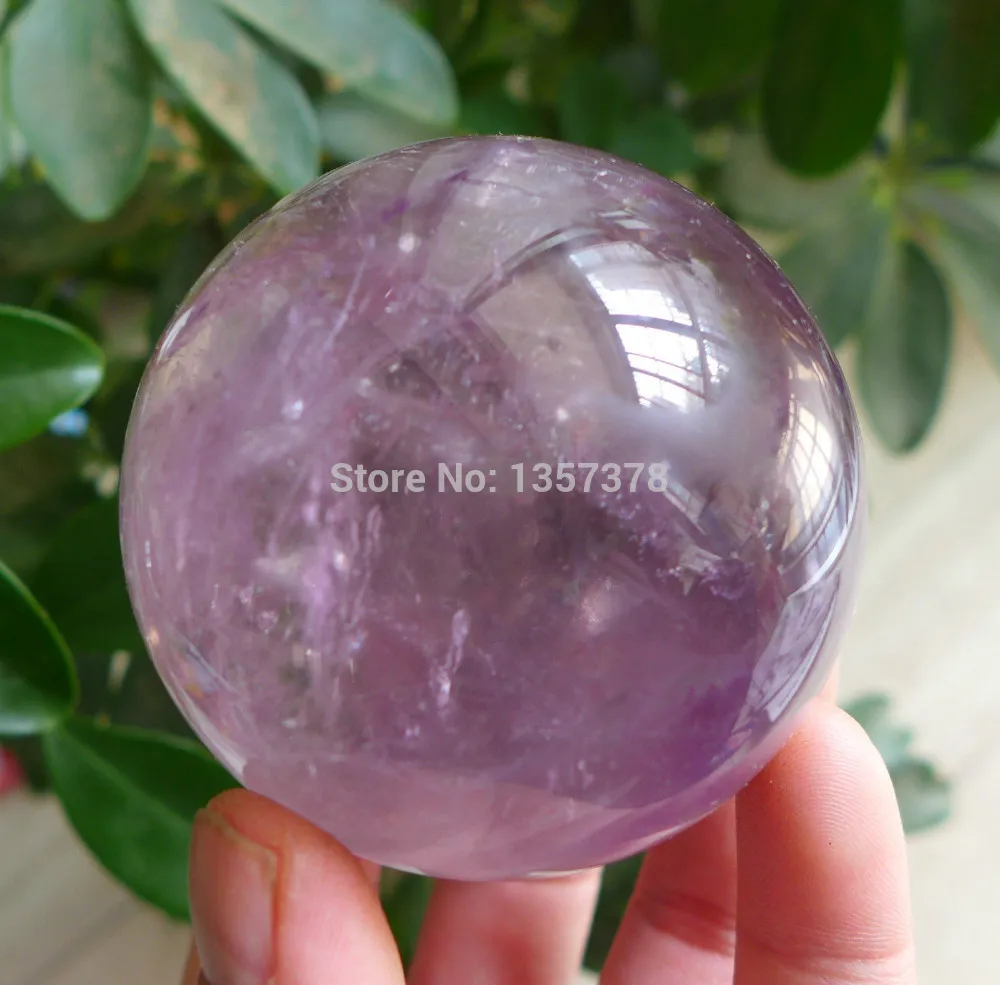 huij 00199 Pretty Natural Polished Amethyst Quartz Crystal Sphere ball healing 60MM |