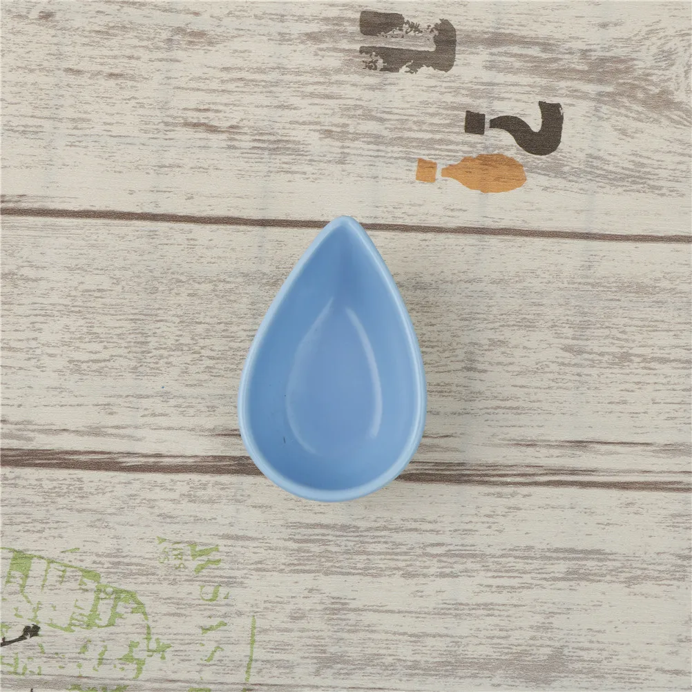 blue drop Детский керамический диск с милыми облаками и каплями дождя, миска для риса, здоровая посуда, тарелка для завтрака, тарелка для молока Dim Sum - Цвет: blue drop