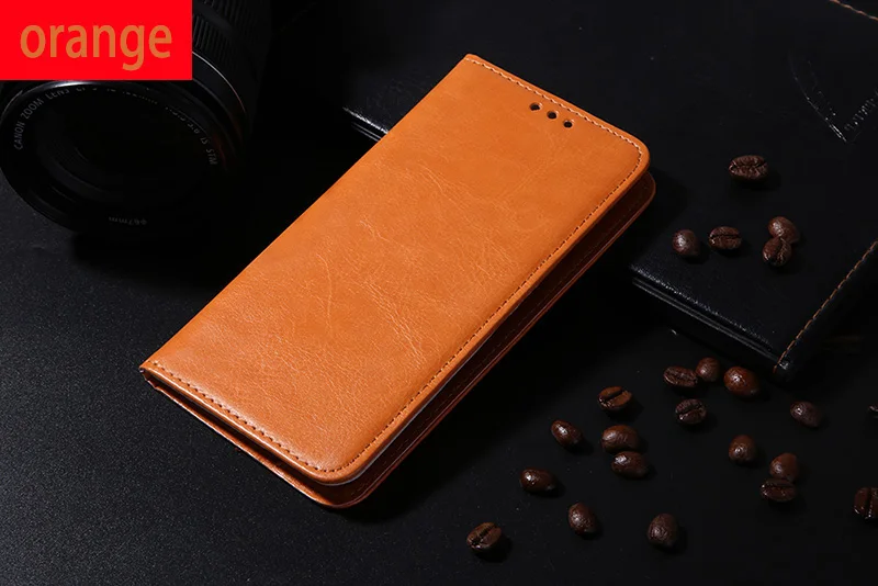 Оранжевый Кожаный чехол-кошелек Prmiume для sony Xperia Z Z1 Z2 Z3 Z4 Z5 Premium XA1 XZ XZ1 XZ2 XA2 C3 S39H Compact Ultra Plus - Цвет: Оранжевый