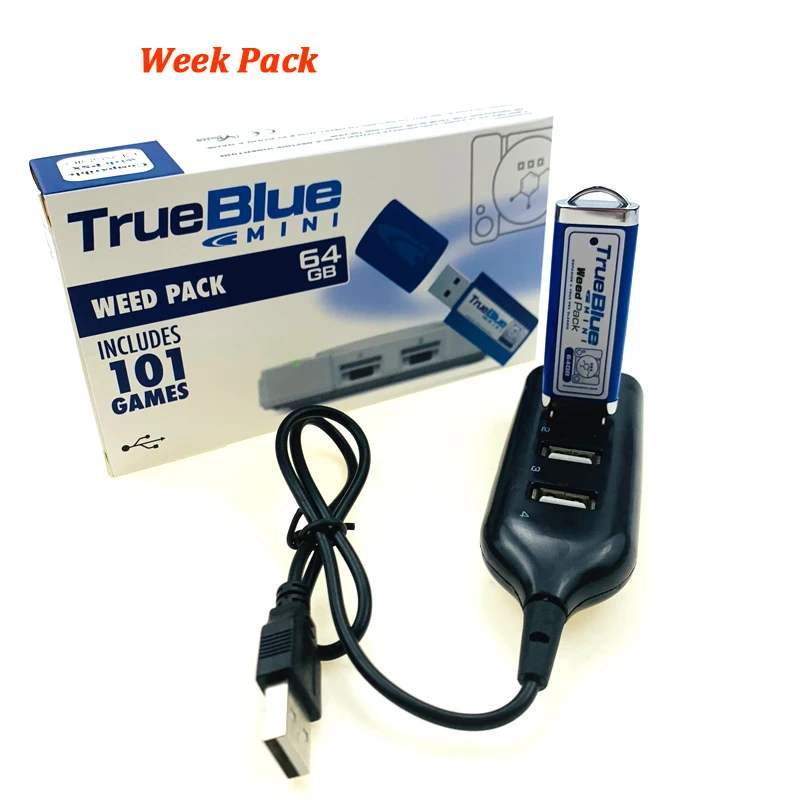 Weed Pack 64g True blue mini Fight Pack 32 Гб с 58 играми/METH PACK 64 ГБ с 101 играми/CRACKHEAD PACK 64 ГБ с 101 игры для ps1 консоли - Цвет: Weed Pack 64g