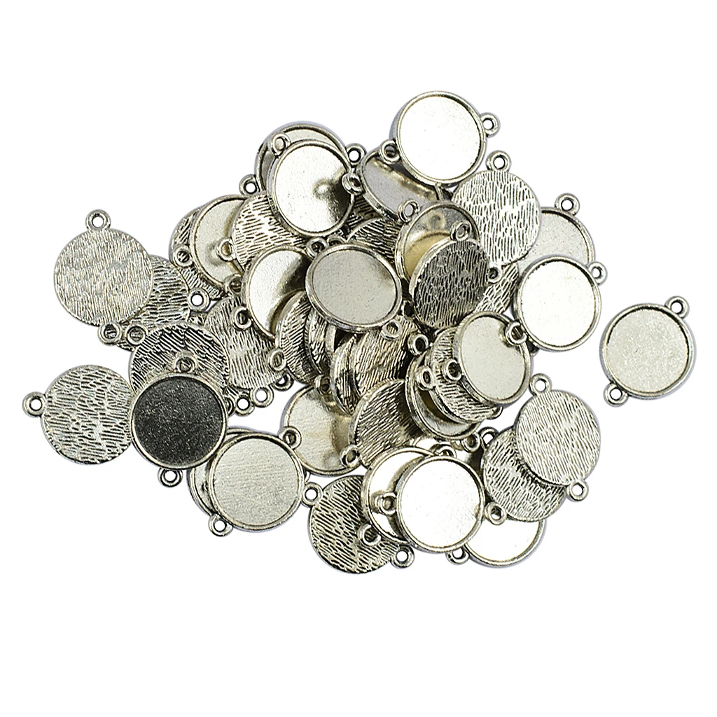 50 шт. пустая рамка Подвески заготовки База Кабошон Настройки лоток для