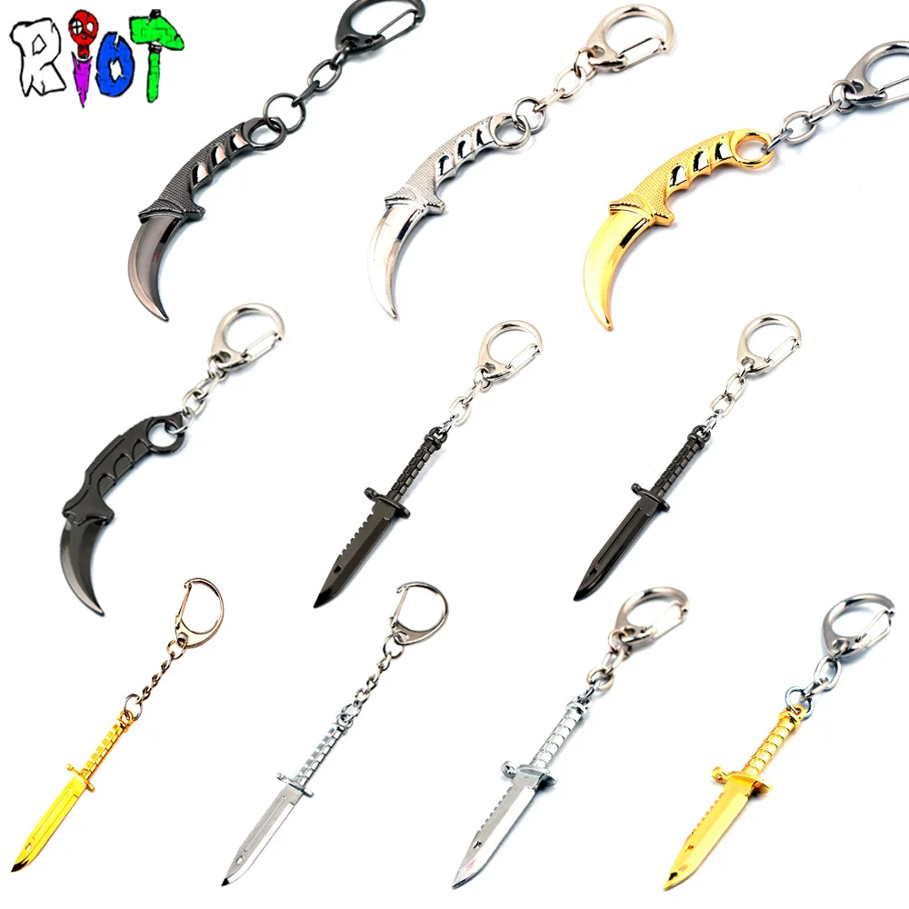 10 типов FPS игровой брелок csgo Karambit модель 6 5 см M9 нож кинжал оружие игры аксессуары