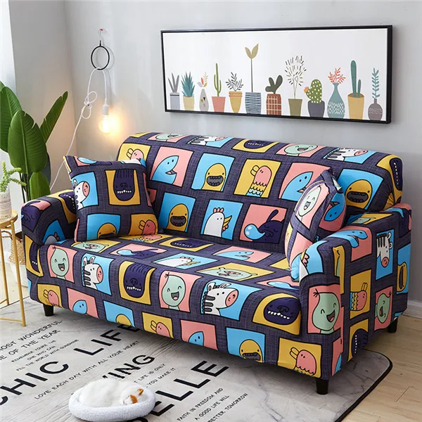8 DecorUhome Фламинго чехлы для диванов растения мультфильм Цельный все включено зеленый чехол лето для детской комнаты гостиной - Цвет: 8