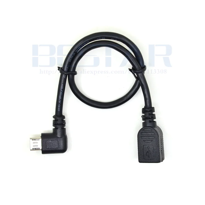 0 25 м 90 градусов прямоугольный Micro USB 2 штекер к Mini 5-контактный разъем OTG кабель для