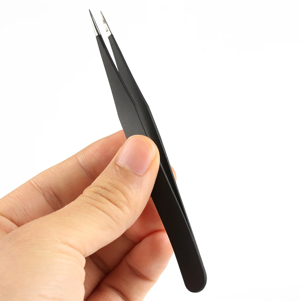 1 шт. антистатический пинцет для ногтей из нержавеющей стали|nail nipper|stainless steel nail