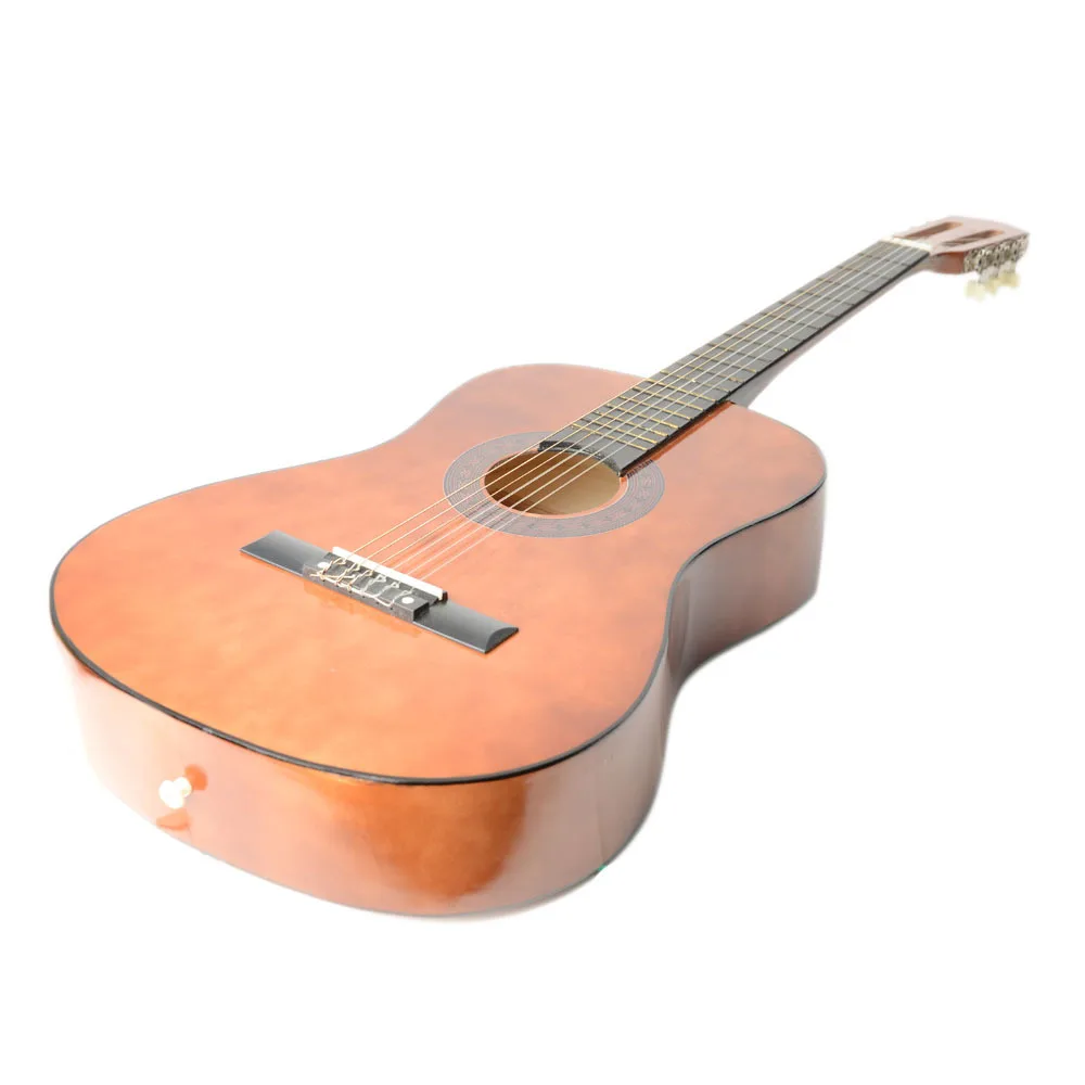 High Quality 38&quot Classic Folk Acoustic Guitar Brown With Picks And Chord Natural Wooden Musical Instrument US-Y00470 | Спорт и