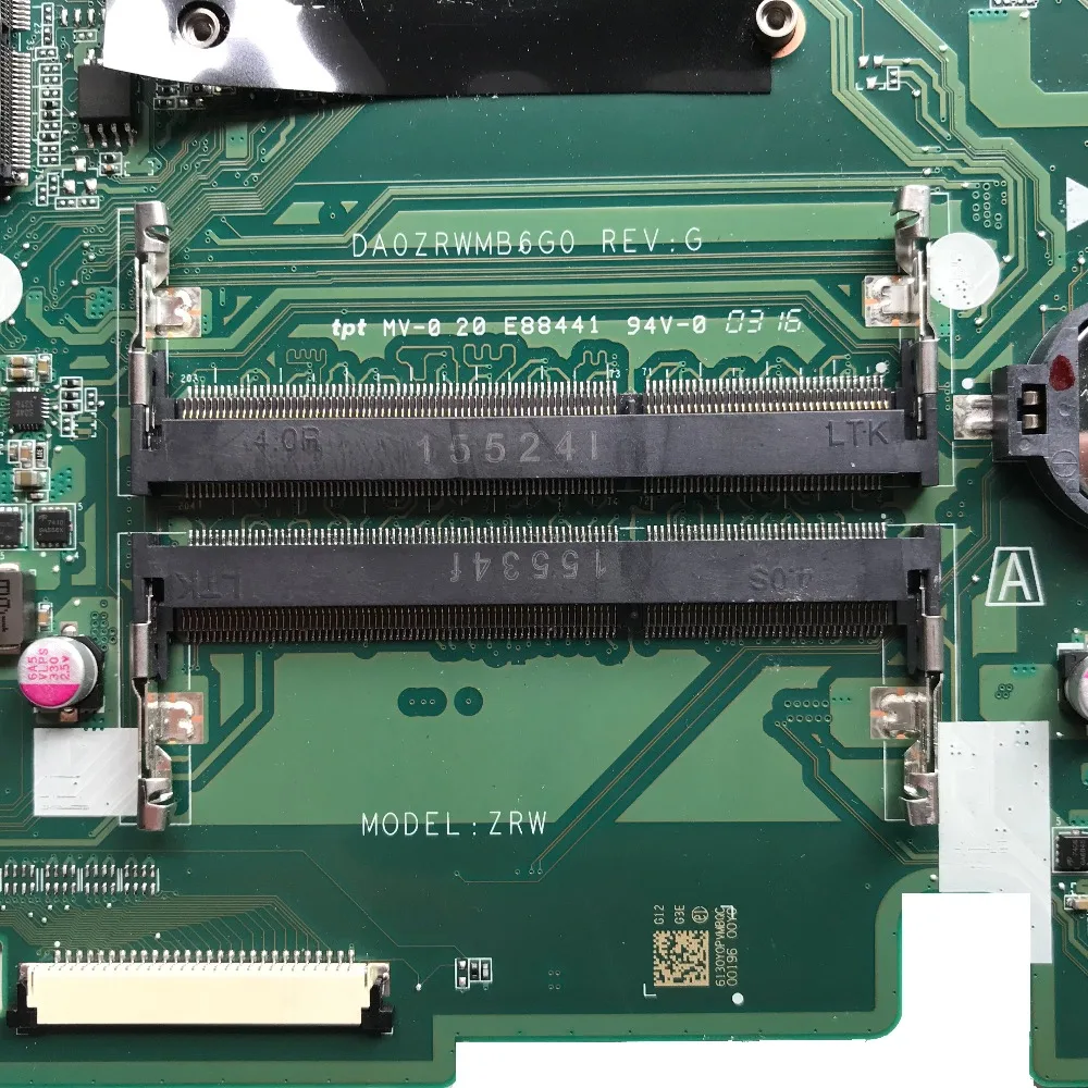Для ACER Aspire V3-575G F5-572 E5-574 E5-575 материнская плата портативного компьютера с i7-6500U Процессор DA0ZRWMB6G0 DDR4 NBG3711001 тестирование