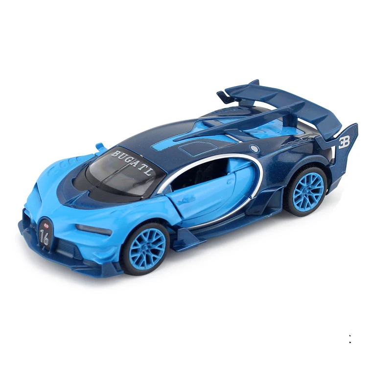 Синий 1:32 игрушечная машинка Bugatti Gt металлическая игрушечная литая машинка Литые и игрушечные транспортные средства модель автомобиля Миниатюрная модель автомобиля игрушки для детей - Цвет: Синий