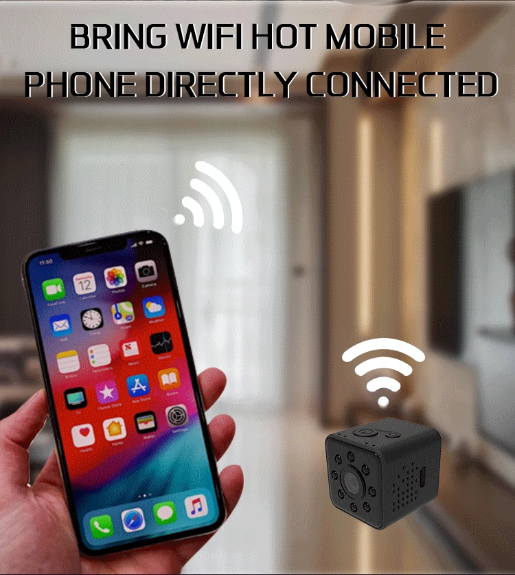 Ультратонкий дизайн 30 м водонепроницаемый беспроводной WiFi 1080p спортивный мини DV