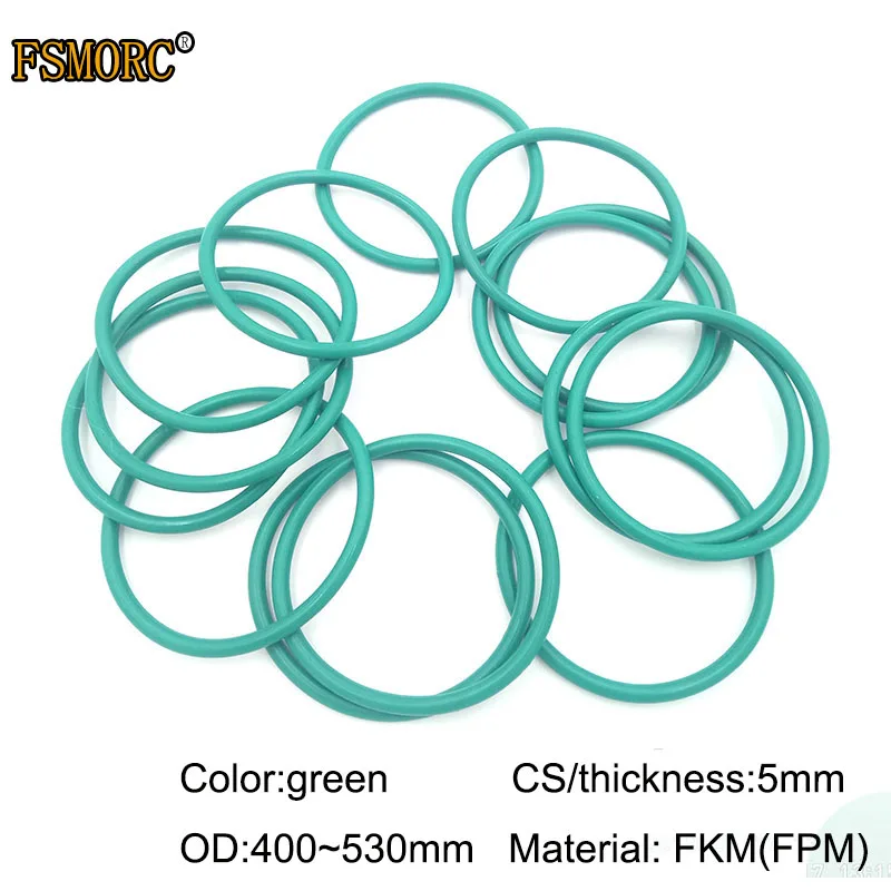 Фото Уплотнительное кольцо с толщиной от 530 до мм х 5 мм/уплотнительное CS FKM зеленая