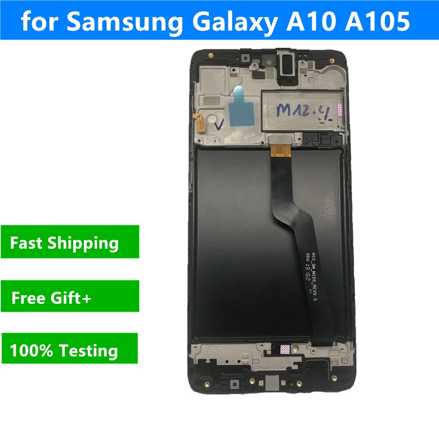 Сменный экран для samsung Galaxy A10, ЖК-дисплей, дигитайзер в сборе с рамкой A10 A105 A105F SM-A105F