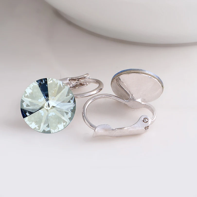 platinum plating Dishana 14 золотых цветов модные классические элегантные висячие серьги 1,0 см австрийский кристалл ювелирные изделия Висячие серьги с камнями E0421 - Окраска металла: platinum plating