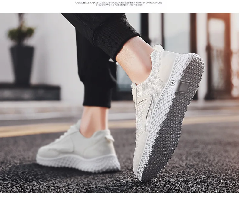 Летние новые белые туфли Tide из дышащего хлопка парусиновая Обувь Мужская Спортивная повседневная обувь для скейтбординга сетчатая бежевая