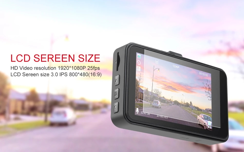 Ruccess H500 Видеорегистраторы для автомобилей Двойной объектив Dash Cam Камера Full HD 1080P ips 3 дюймовый монитор парковки видео Регистраторы регистратор DVRs