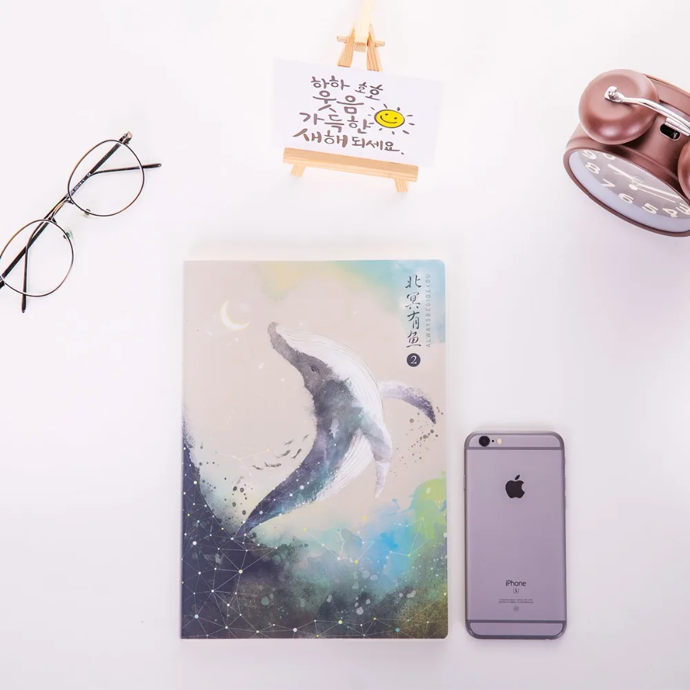 

Deli 4 / package 16k 80 pages thick rubber sleeve notebook student soft face notebook starry sky 3d notepad student notebook