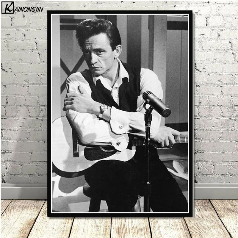 013 Johnny Cash плакат музыкальная рок-группа Star плакаты и принты холст настенная живопись книги по искусству изображение для гостиная домашний декор - Цвет: 013