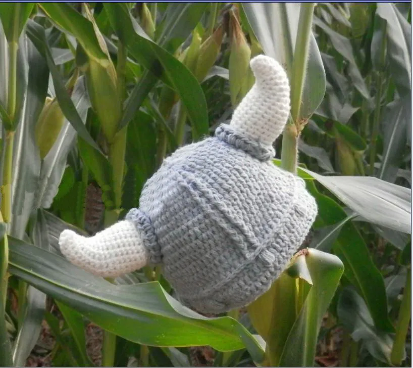 Вязаная Шапочка для новорожденных вязаная шапочка викингов Тор Детская шляпа