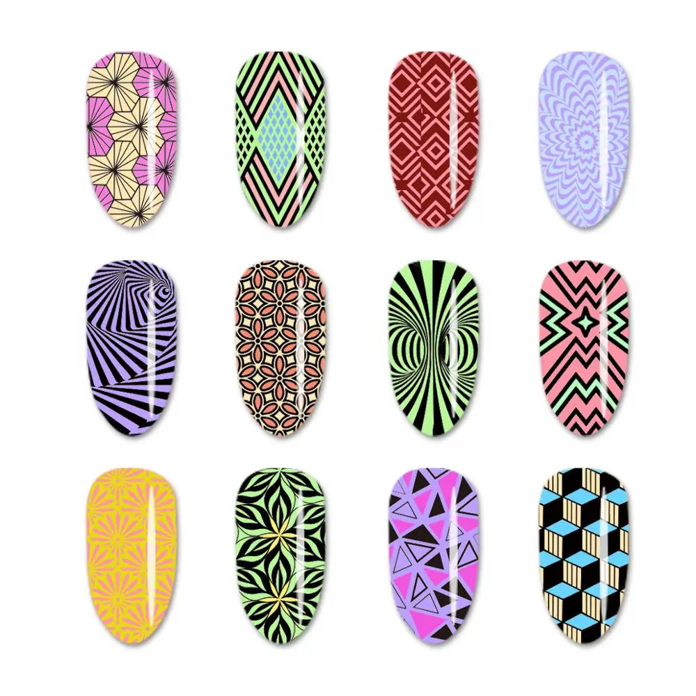 6*12 см штампованные пластины трафарет Фэнтези блок цветок Геометрическая