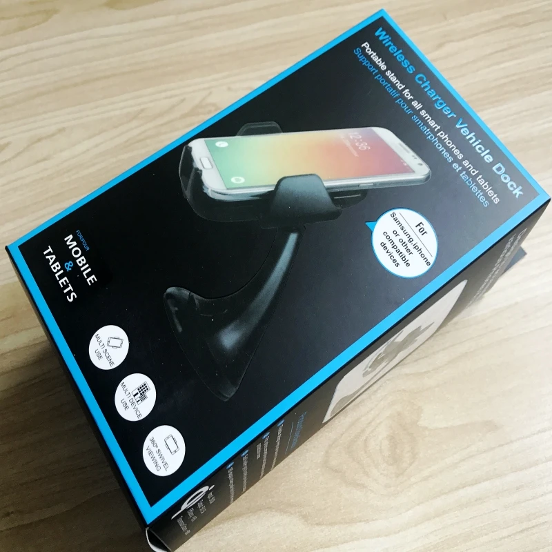 Беспроводное Автомобильное зарядное устройство Qi для iPhone X 8 Plus Samsung S8 Note8 S9