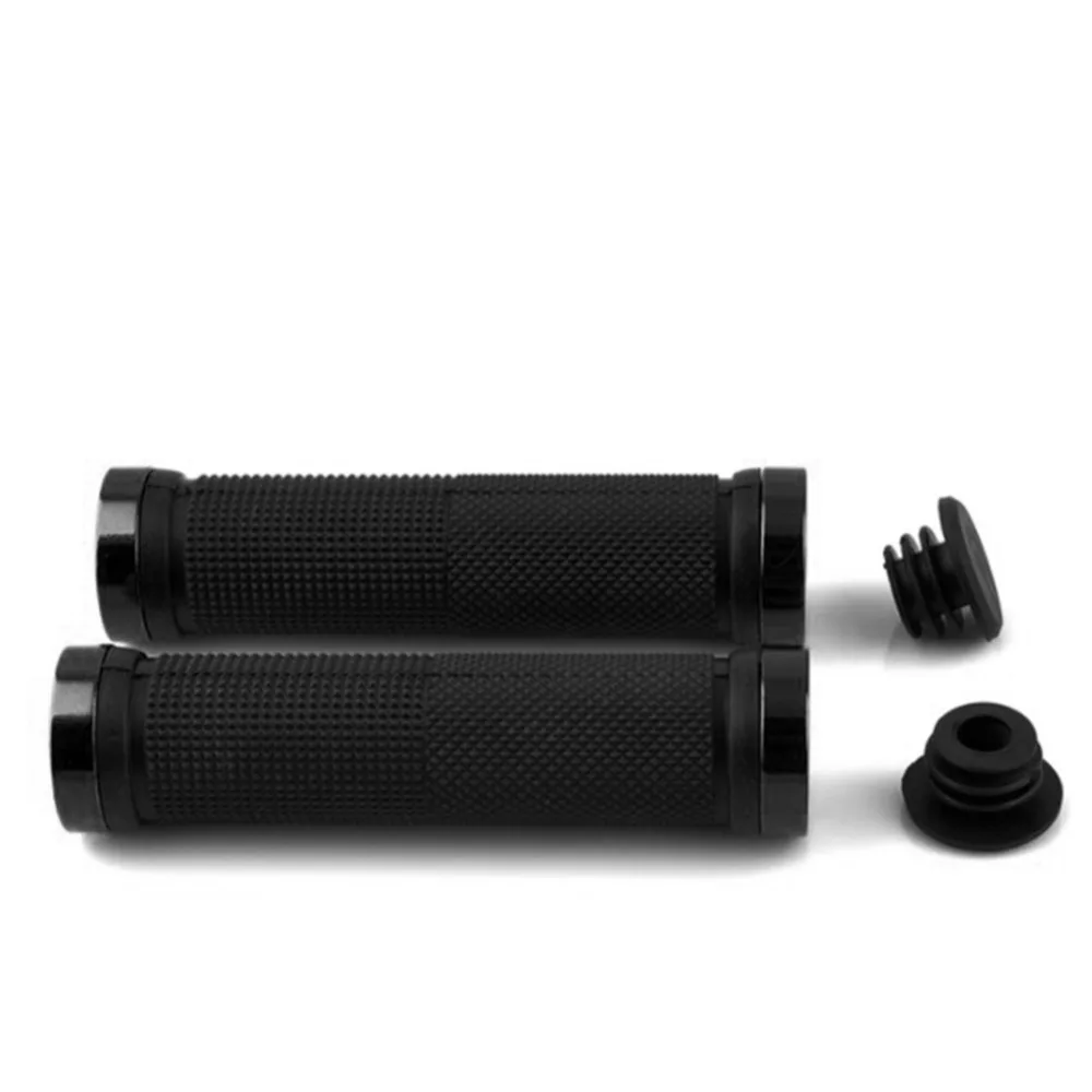 1 Pair Double Lock Bicycle Mountain BMX Bike Handle Bar Grips Cycling Rubber Handlebar Grips Bicycle Parts Accessories 6 Colors