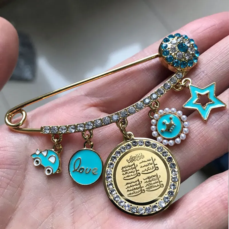 Аллах четыре детских булавки из нержавеющей стали фотолампа|Броши| |