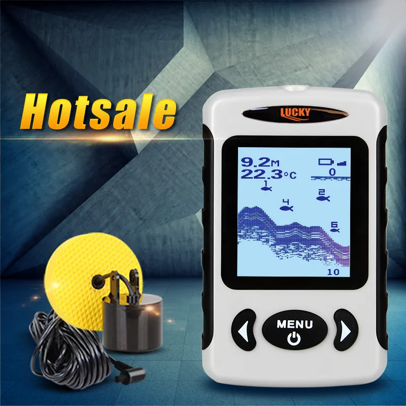 Глубоководный портативный рыболокатор с ЖК дисплеем 100 м|portable sonar|fish findersonar lcd fish