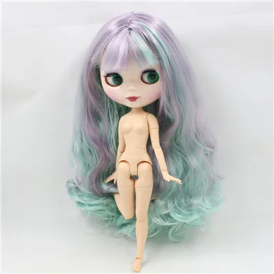 Ледяной обнаженный завод Blyth кукла серии No. BL1049/4006 фиолетовый микс Мятные волосы белая кожа соединение тела Neo - Цвет: like the picture