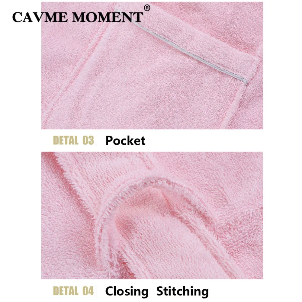 

CAVME Pure Cotton Bathrobe for Lovers Long Kimono Terry Robe Spa Hotel Toweling Robes Long Lounge Winter Nightgown Sleepwear