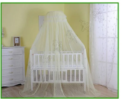 only yellow netting Детская москитная сетка, клипса, детская москитная сетка, белый, голубой, розовый цвет, для мальчиков и девочек - Цвет: only yellow netting