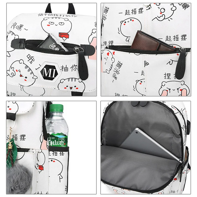 3 шт./компл. детские школьные сумки школьный рюкзак с принтом сумка из парусины