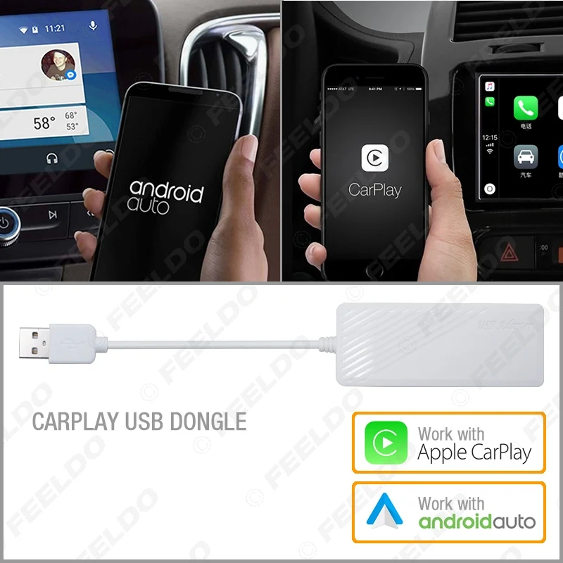 LEEWA USB ключ работает с Apple iOS CarPlay Android авто для автомобиля Android системы головное устройство навигационный плеер# CA5926