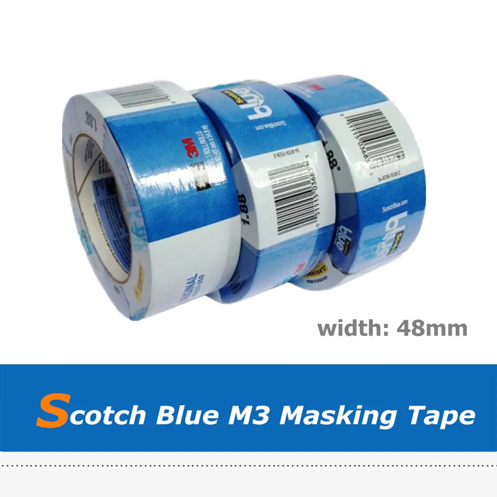 Cinta adhesiva M3 Scotch Blue para impresora 3D, adhesivo de crepé para plataforma de 48mm de ancho, 1 unidad, Heatbed