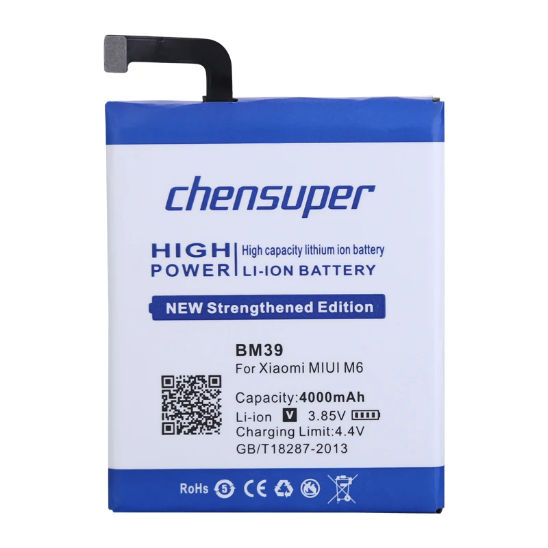 Аккумулятор chensuper 4000mAh BM39 для аккумуляторов Xiaomi MIUI M6 +|Аккумуляторы мобильных