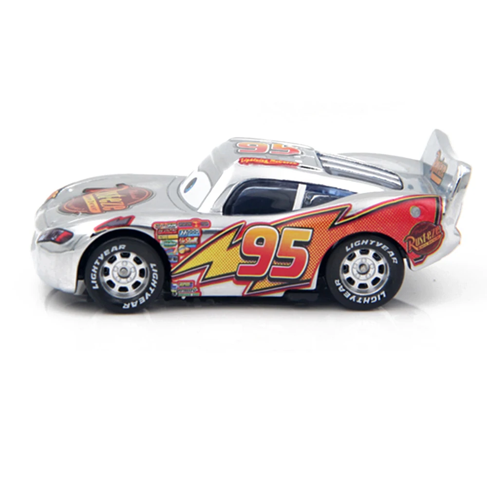 Disney Pixar Cars Золото Серебро McQueen 1:55 литье под давлением из металлического сплава модели игрушечных автомобилей подарок на день рождения для детей мальчиков