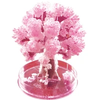 1pc 2019 90x80mm magically paper sakura crystal trees magic growing tree japan desktop cherry blossom educational toys novelties