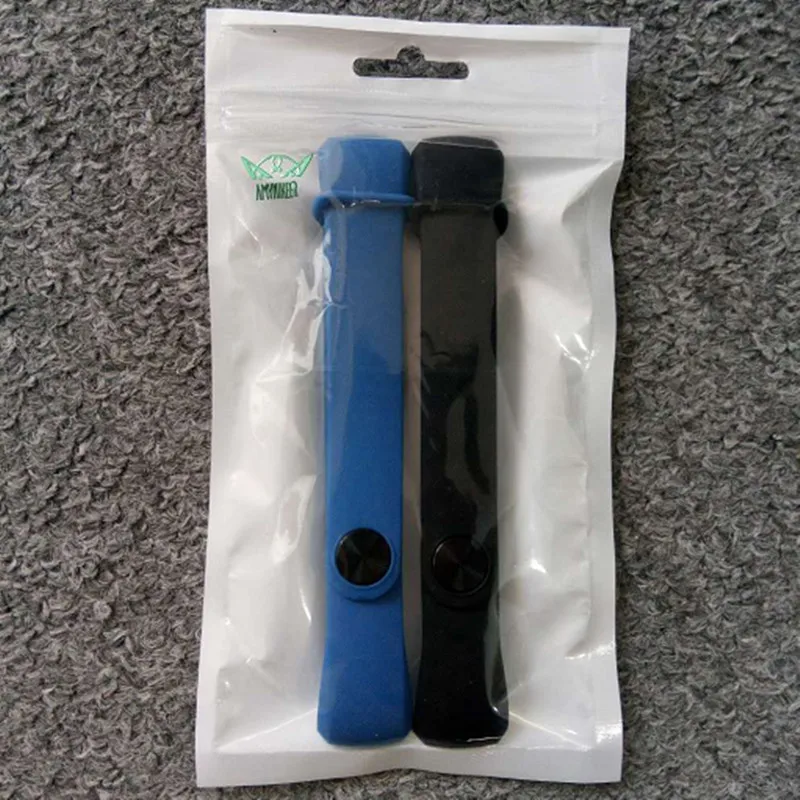 Умные аксессуары M2S браслет из кремния для смарт-браслета M2S - Цвет: black and blue