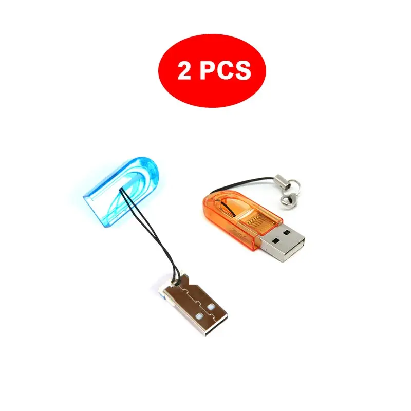 2 шт TF кард-ридер USB2.0 флэш-память портативный мини кардридер для T-Flash TF Micro sd мини-адаптер