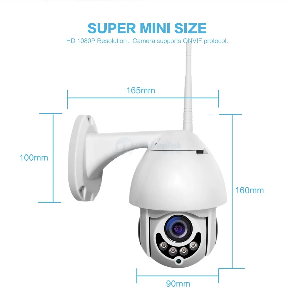 Wifi камера наружная камера наблюдения с датчиком PTZ IP камера 1080p Onvif 2MP Беспроводная скорость безопасности купольная камера ИК камеры скрытого наблюдения P2P приложение XMEye