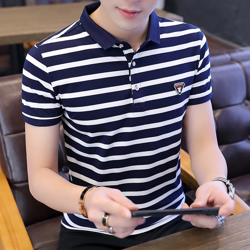Cheap wholesale 2017 New men's Lapel half-sleeve shirt Summer fashion POLO | Мужская одежда