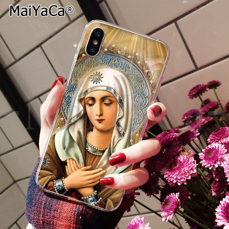 A15 MaiYaCa Virgin Mary Christian Рождество Новое поступление черная ячейка чехол для телефона iphone 11 pro 8 7 66S Plus X XS MAX 5s SE XR - Цвет: A15