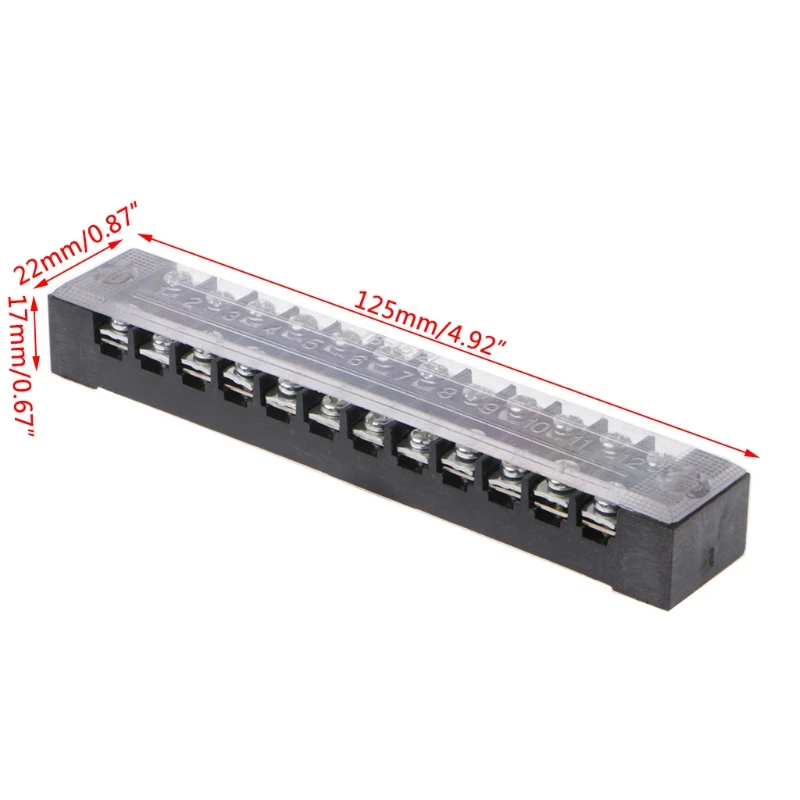 OOTDTY 600V 15A 3/4/6/8/10/12 положения двухрядный барьер винтовой клеммный блок проводной