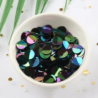 250pcslot ab black 10mm folded sequins paillettes sewing wedding craft oval fold sequin for craft jewelry making accessories
