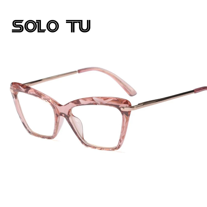 Солнцезащитные очки &quotкошачий глаз&quot прозрачные линзы оправа для женщин