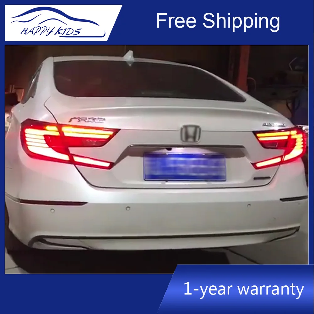 2018 2019 год светодиодный Задние огни для Honda Accord X 10th автомобиля задний фонарь