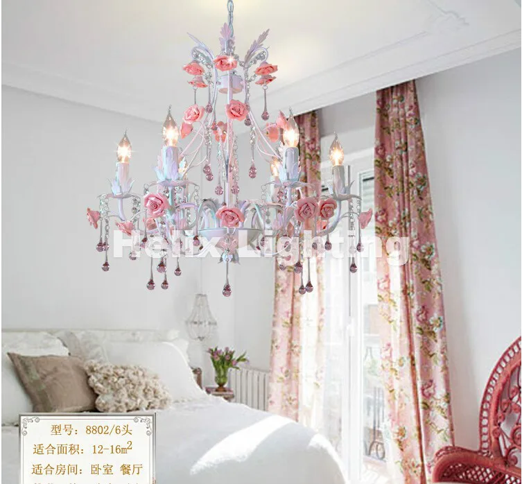 Люстра в европейском стиле светильник с розовыми розами 6 л/8 л/12 л/18 л E14|decorative