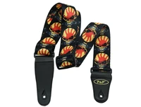 2 soft polyester acoustic electric guitar bass adjustable strap skull printing