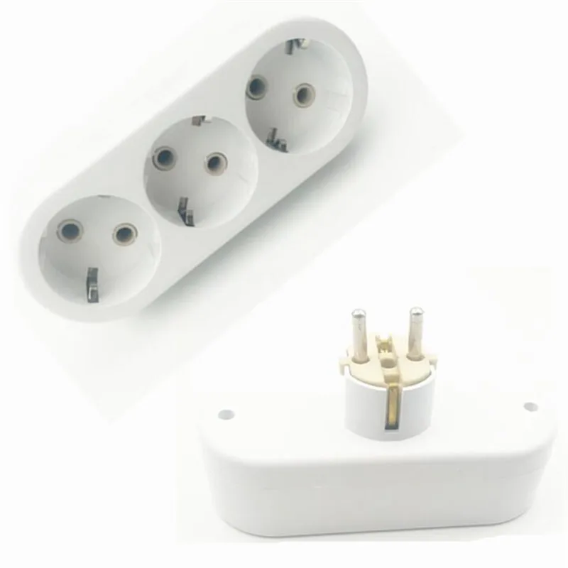 Type 2 round plug European standard three-hole socket eu one to three German French Korean DBS converter | Электроника